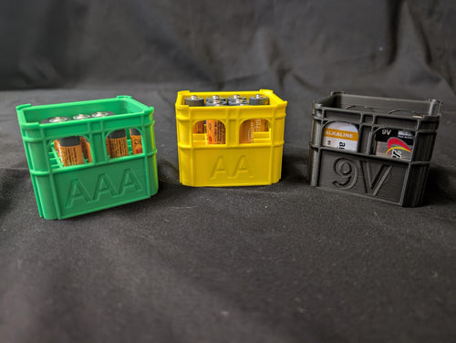 3D Printed Stackable Beer Crate Battery Organizer - Compact and Durable Storage Solution