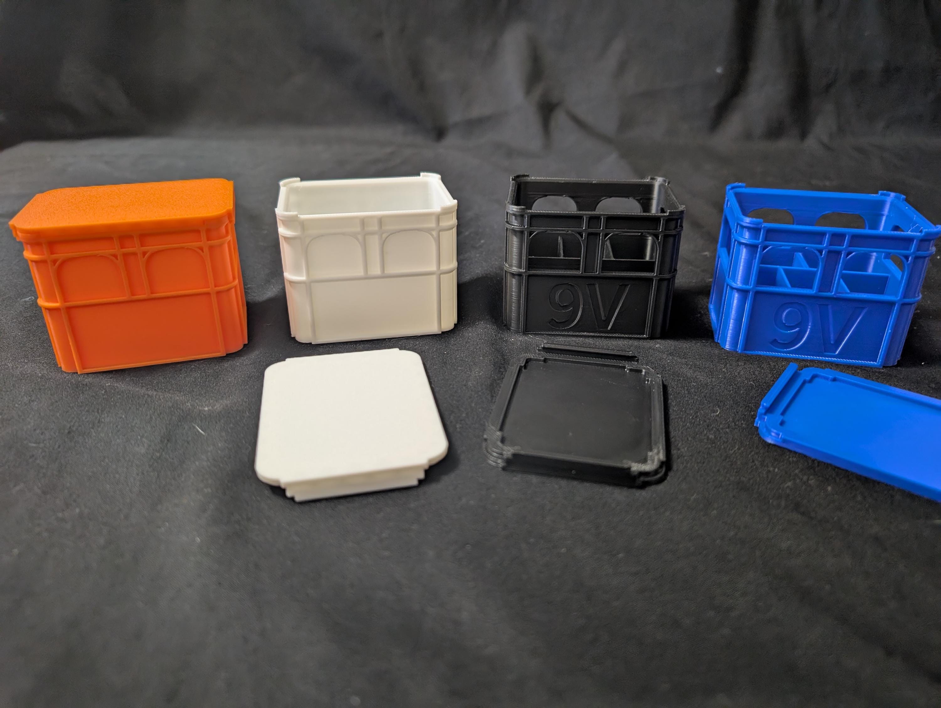 3D Printed Stackable Beer Crate Battery Organizer - Compact and Durable Storage Solution