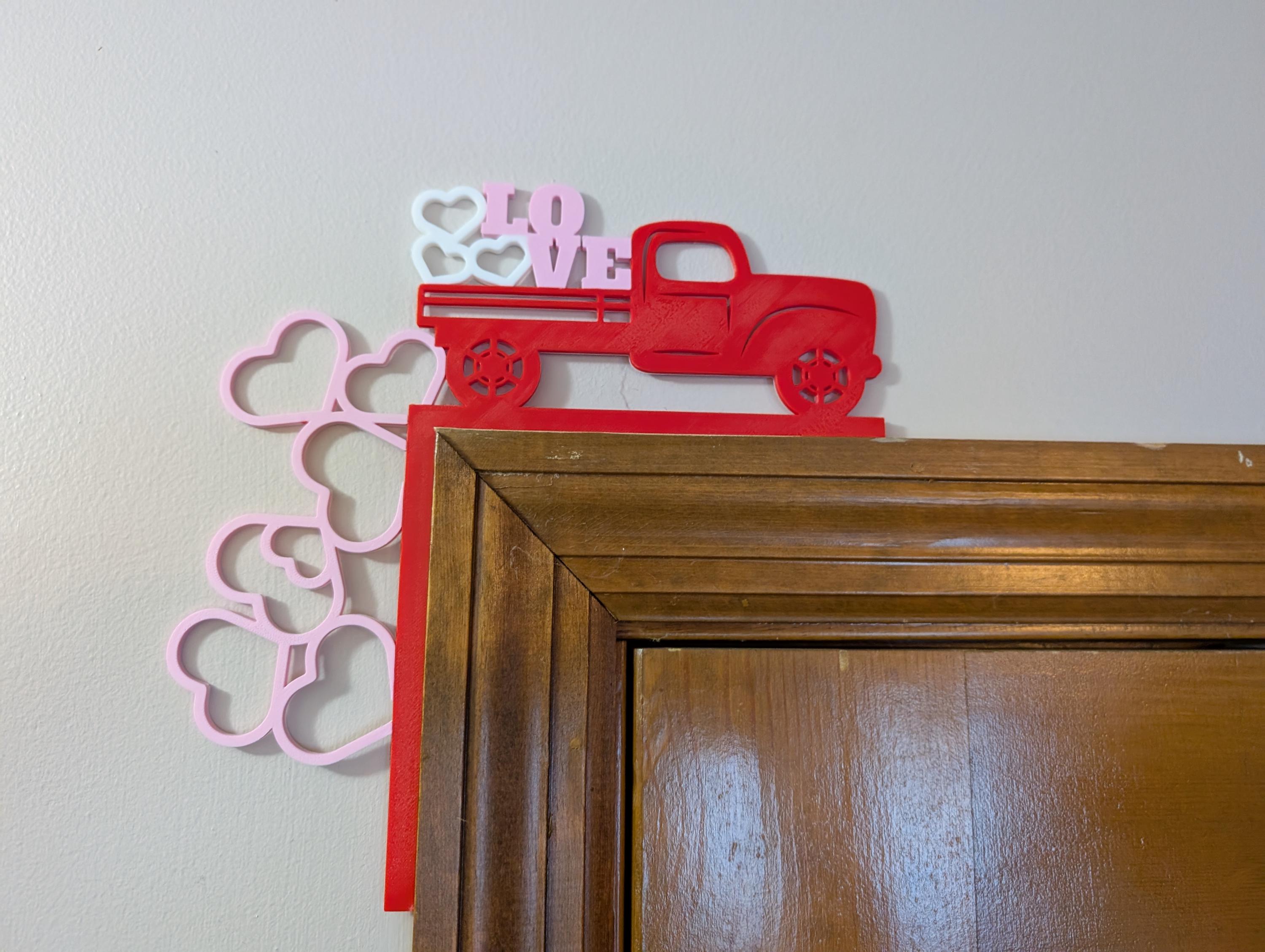 Truck Load of Love Door Decor - Valentine's Day Decorative Piece